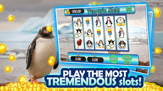 【免費遊戲App】AAA Happy Big Feet Lucky Penguin-Iceberg Fish Slots Free-APP點子