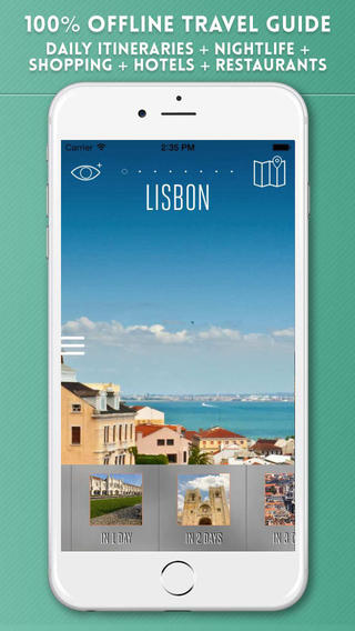 Lisbon Travel Guide with Offline City Street and Metro Map
