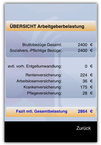 Gehaltsrechner inkl. bAV screenshot 4