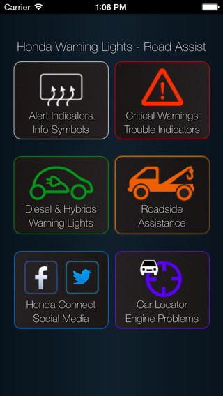 App for Honda Cars - Honda Warning Lights Road Assistance - Car Locator