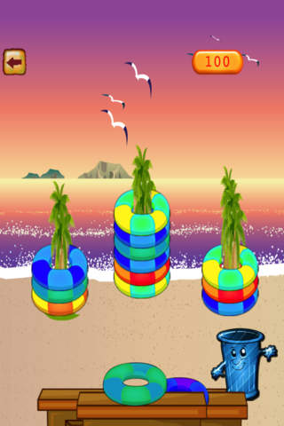 Beach Blanket Balloon Palm Tree Tropical Matching Ring Toss screenshot 4