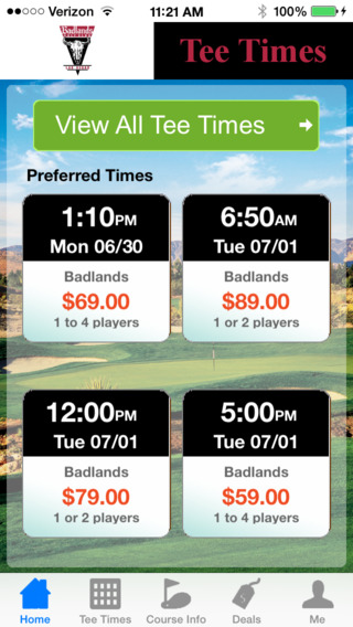 Badlands Golf Course Tee Times