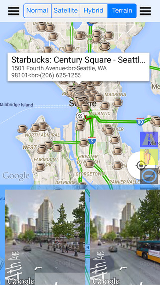 【免費旅遊App】Live Street Map View Pro for Nearest Starbucks - Best App for Search Starbucks-APP點子