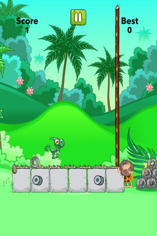Dino Barrel Jump - Jurassic Dinosaur-s Caveman Survival Bounce FREE screenshot 3