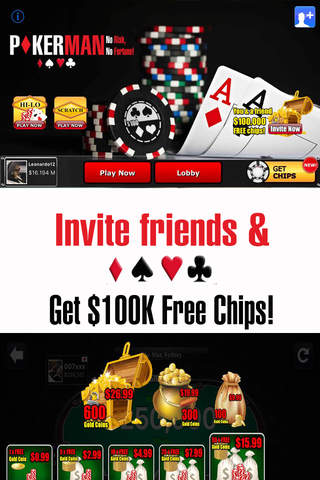 PokerMan - Live Poker Texas Holdem Free Casino screenshot 3