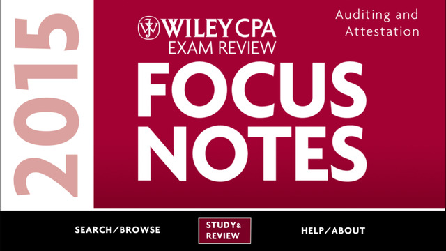 【免費教育App】AUD Notes - Wiley CPA Exam Review Focus Notes On-the-Go: Auditing and Attestation-APP點子