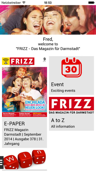 FRIZZ+: Die App für Darmstadt.