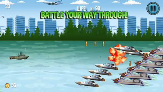 【免費遊戲App】Naval Battleship War PRO - Be a captain of your own ship. Sail, aim, boom and raid the pirates in the pacific sea.-APP點子