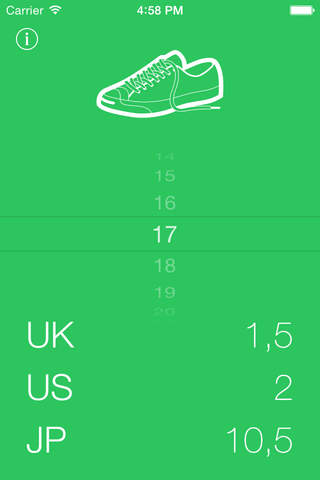 Schuhgrößen - Umrechnen und konvertieren screenshot 2
