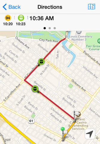 NOLA Transit: realtime data and directions for New Orleans public transit system screenshot 2