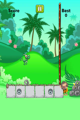 Dino Barrel Jump - Jurassic Dinosaur-s Caveman Survival Bounce FREE screenshot 2