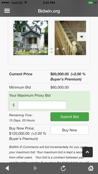 【免費商業App】Bidwin.org Bid: Bid on Real Estate Property for Sale by Online Auction-APP點子