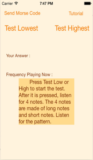 Frequency Hearing Range Test