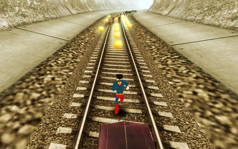 Subway Runner - "Super Man edition" screenshot 2