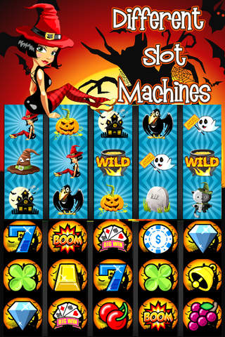 Halloween Casino Slot Machines Deluxe Version - Big Win with Lucky Fortune Prize, Jackpots and Bonus Game screenshot 2
