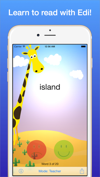 Sight Words for children - Fast reading and grammar with Edi the giraffe