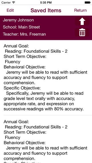 【免費教育App】IEP Goals, & Objectives with Common Core State Standards-APP點子