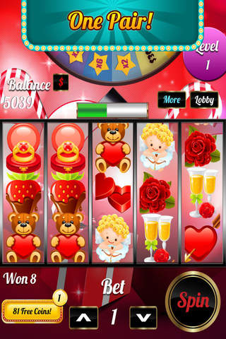 Slots Amazing Journey of Romance Vacation Casino Heaven - Bash Blackjack, Best Bingo & Social Roulette Free screenshot 2