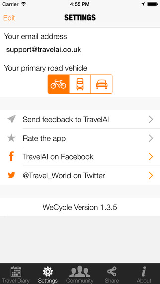 【免費健康App】WeCycle - Make cycling safer by showing transport planners where you bike, whatever your moves or travel-APP點子