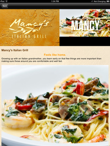 Mancy's Restaurant Group HD screenshot 3