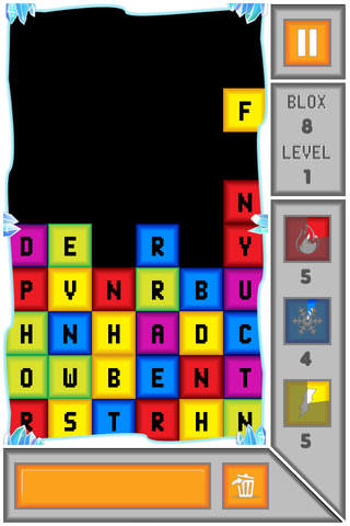 Lettris - Words Built from Descending Alphabetic Blox screenshot 2