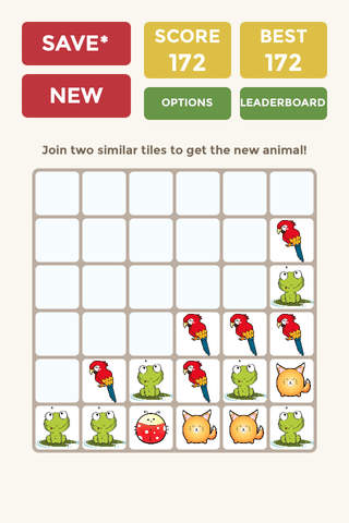 2048 Animal Version - Number Puzzle Game with 3x3 4x4 5x5 6x6 Board Sizes screenshot 3