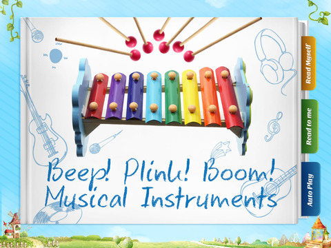 Beep Plink Boom Musical Instruments - Have fun with Pickatale while learning how to read