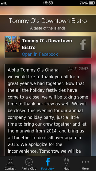 【免費商業App】Tommy O's Downtown Bistro-APP點子