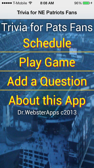 【免費遊戲App】Schedule and Trivia Game for New England Patriots football Fans-APP點子