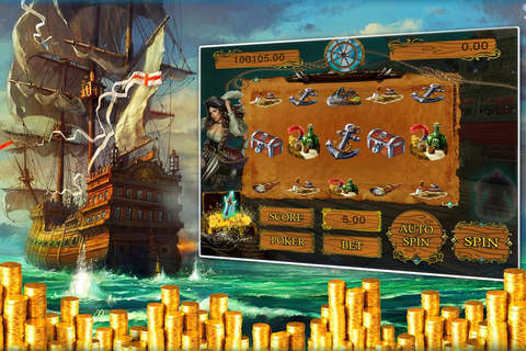 AAA Pirate Girl Slots - Mega Jackpot Bonus Free Game screenshot 2