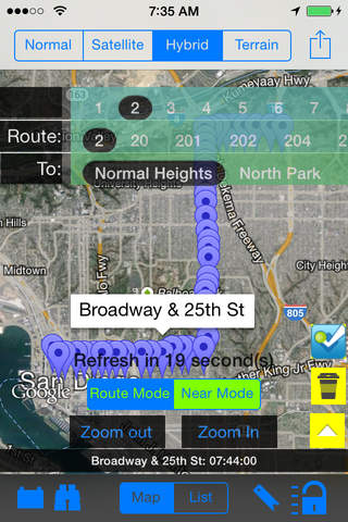San Diego Transit Instant Bus Finder + Street View + Nearest Coffee Shop + Share Bus Map Pro screenshot 2