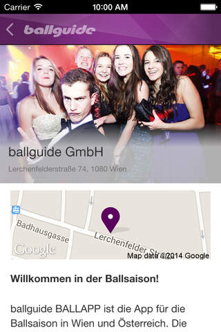 ballguide BallApp Wien screenshot 2