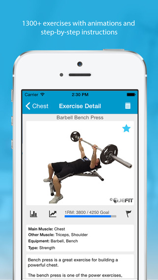 【免費健康App】JEFIT Workout - Free personal exercise trainer & Gym Log-APP點子