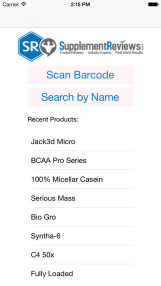 SupplementReviews.com Barcode Scanner