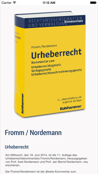 Fromm Nordemann Urheberrecht