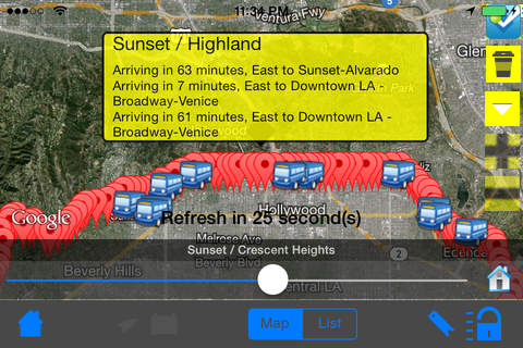 Los Angeles Metro Instant Bus Finder + Street View + Nearest Coffee Shop + Share Bus Map screenshot 3