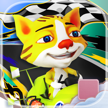 Go Kart Kitty Cat Stunt Rally - FREE - Power Car Obstacle Course Race Game LOGO-APP點子