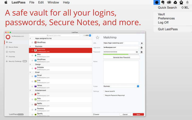 LastPass: Password Manager and Secure Digital Vault