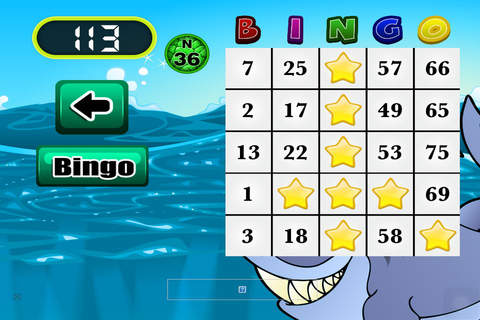 Shark Bingo in Fun Water Featuring Tank of Fortune Casino Game Free screenshot 2
