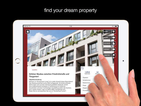 Скриншот из bnovum - Die App für Eigentumswohnungen, Häuser & Neubau Projekte in Berlin zum kaufen