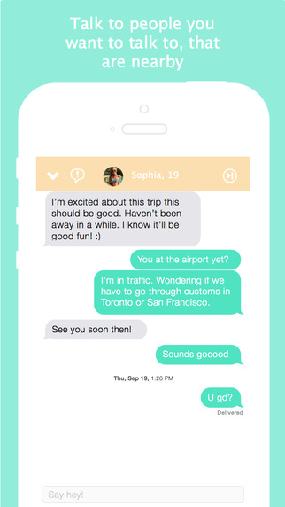 Skipchat - Talk to people around you based on your preferences