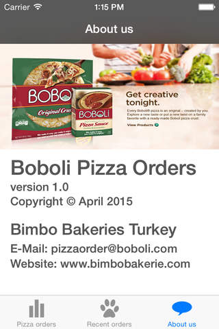 Boboli Pizza Order screenshot 2
