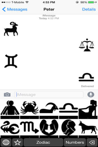 Zodiac Stickers Keyboard: Using Zodiac Sign Icons to Chat screenshot 3