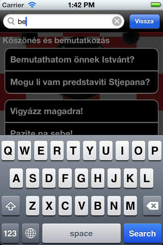 Horvát útiszótár screenshot 4