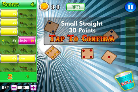 Addict of Lucky Sexy Jackpot Fortune Yatzy (Yahtzee) Dice Casino Games Free screenshot 2