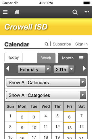 Crowell ISD screenshot 2