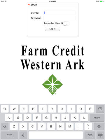 Farm Credit Western Ark Mobile Banking for iPad