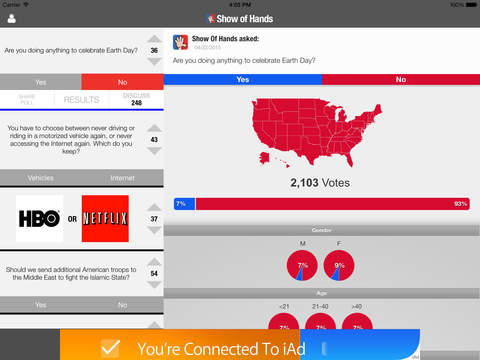 【免費娛樂App】Show of Hands Today: Question Everything! Polls, Politics and More-APP點子