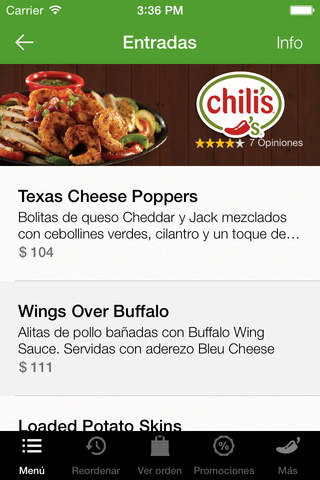 Chili's - Pide tus platillos favoritos a domicilio: Alitas, Hamburguesas, Tacos, Pollo y muchos más screenshot 3