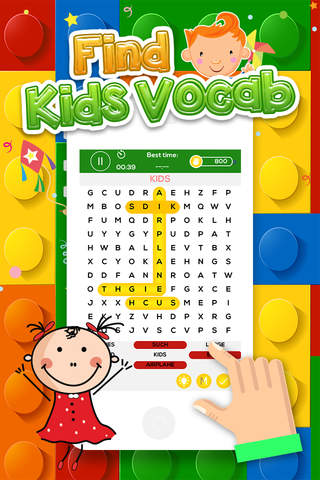 Kids Wordsearch Puzzle Childrens Games screenshot 2